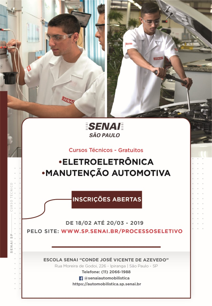 Senai Abre Inscrição Para Cursos Gratuitos Jornal Oficina Brasil Pitstop 2501